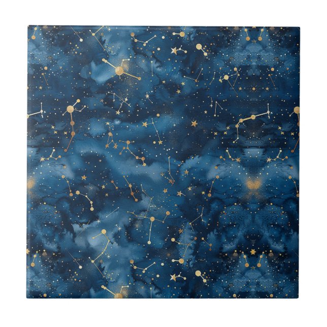 Celestial Constellation - Stjärnnatten (7) Kakelplatta (Framsidan)