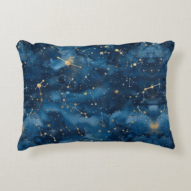 Celestial Constellation - Stjärnnatten (7) Prydnadskudde (Framsidan)