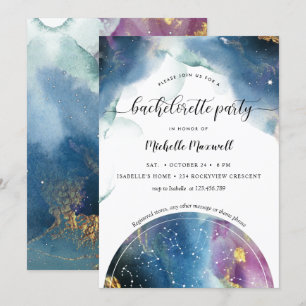 Celestial Constellations Stars Bachelorette Party Inbjudningar