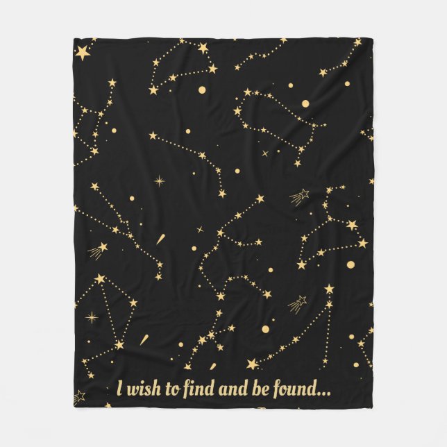 Celestial Constellations Stars Blanket Fleecefilt (Framsidan)