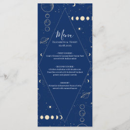 Celestial cosmic ethereal sun moon stars wedding meny