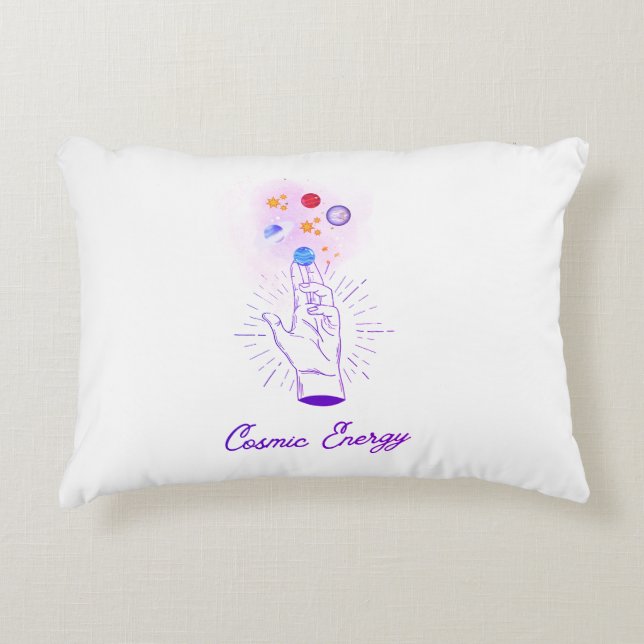 Celestial Cosmic Hand Accent Kudd - Minimalistisk  Prydnadskudde (Framsidan)