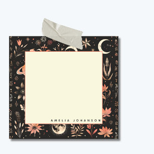 Celestial Cosmos Watercolor Rosa Girl Tonåringars Post-it Block