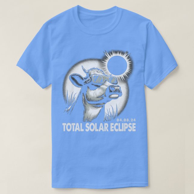 Celestial Cow Eclipse Trendig Tee for Cow Enthusia (Design framsida)