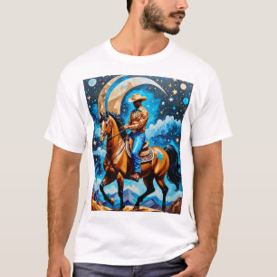 Celestial Cowboys Westerna nattens Himmel Horse Ar T Shirt