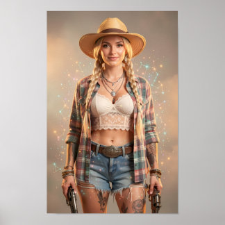 Celestial Cowgirl av Rustik Under Poster
