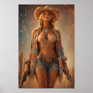 Celestial Cowgirl Stardust Spirit Affisch