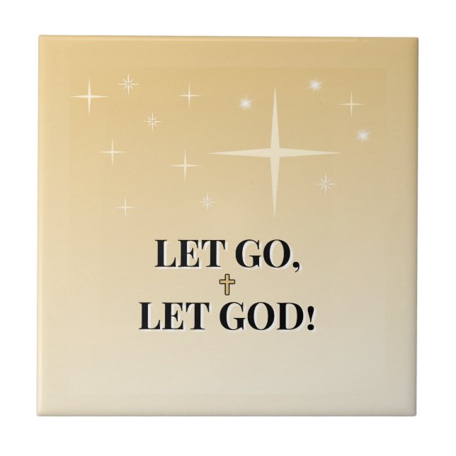 Celestial Cross Let Go Let God Glow Kakelplatta (Framsidan)