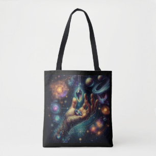Celestial Crystal i Handflatan Galaxy Spacy Tygkasse