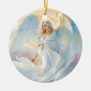 Celestial Dawn - Angel of Peace and Light Julgransprydnad Keramik