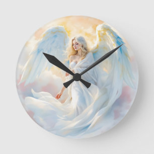 Celestial Dawn - Angel of Peace and Light Rund Klocka