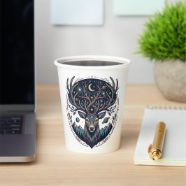 Celestial Deer Mystical Moon & Star Art Hjort