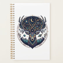 Celestial Deer Mystical Moon & Star Art Hjort