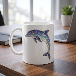 Celestial Delfin Mugg Lyx Linje Konst