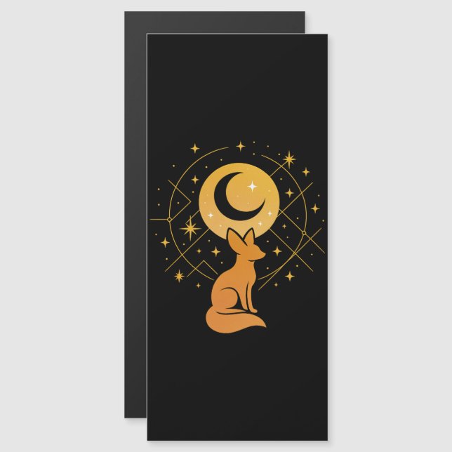 Celestial Desert Fox - Måne och Stars Cosmic (Fram/baksida)