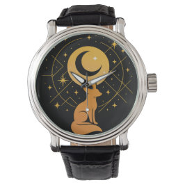 Celestial Desert Fox - Måne och Stars Cosmic Armbandsur