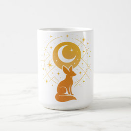 Celestial Desert Fox - Måne och Stars Cosmic Kaffemugg
