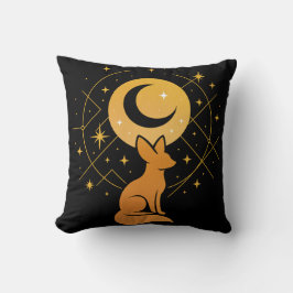 Celestial Desert Fox - Måne och Stars Cosmic Kudde