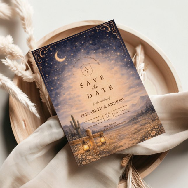 Celestial Desert Moonlit Western Wedding Spara Datumet (Skapare uppladdad)