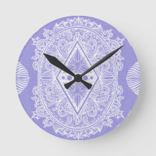 Celestial Diamond Mandala Rund Klocka