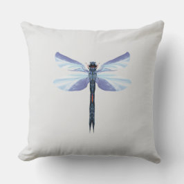 Celestial Dragonfly – Surreal Blue Insect Art Pill Kudde