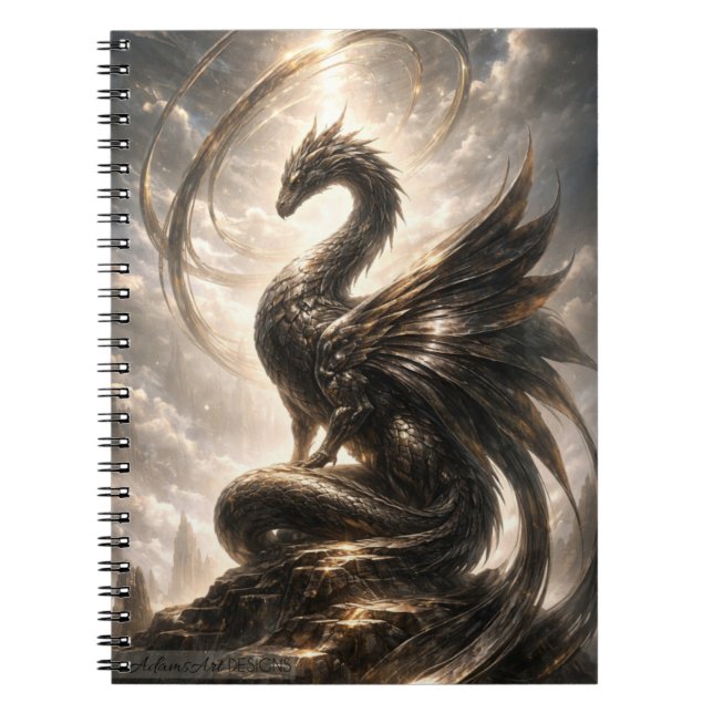 Celestial Drakvakt Fantasi Anteckningsbok (Framsidan)