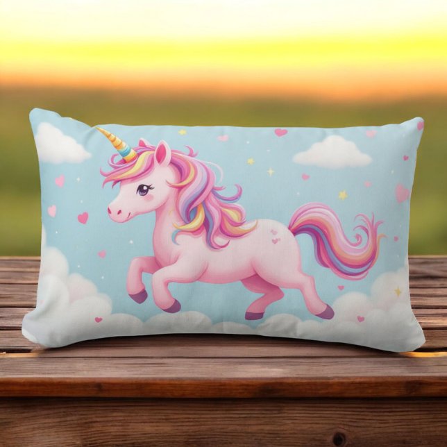 Celestial Dream Unicorn Pillow Lumbarkudde (Skapare uppladdad)