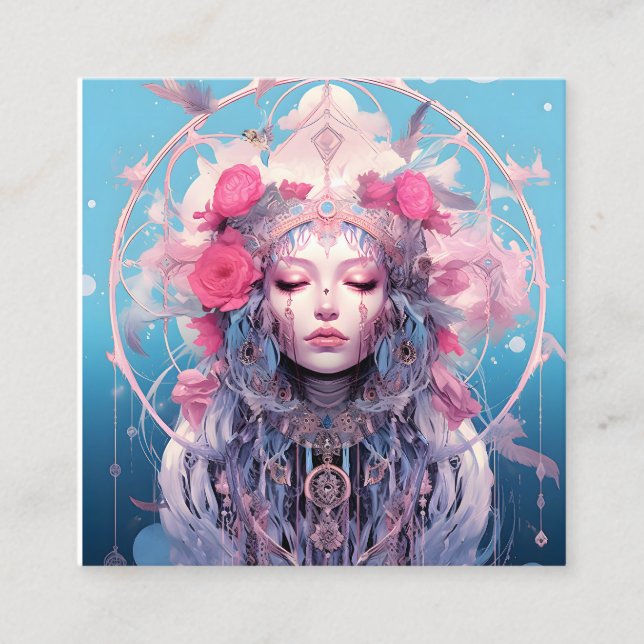 Celestial Dream Weaver Fyrkantigt Visitkort (Framsida)