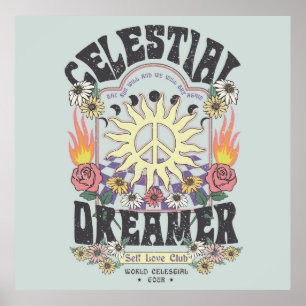 CELESTIAL DREAMER SOL RO TSHIRT-grafik DESIGNhi Poster