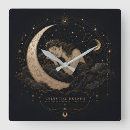 Celestial Dreams Lyxig Mån & Stjärnor Väggur