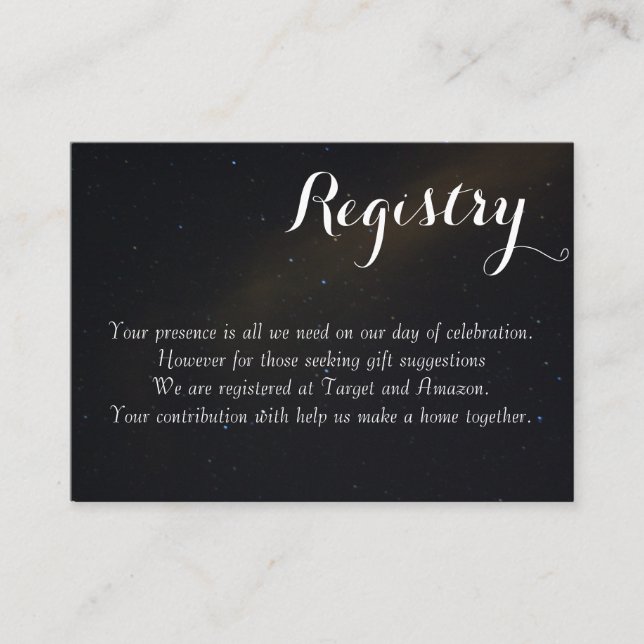 Celestial Dreams Registry Tilläggskort (Framsida)