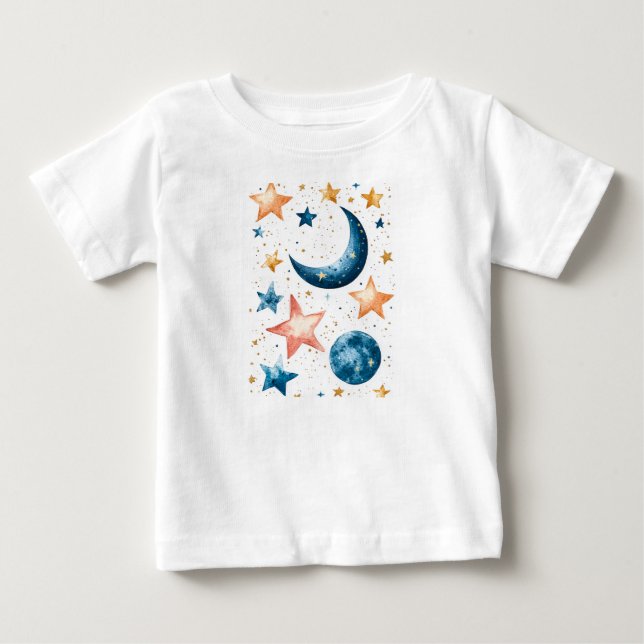 Celestial Dreams Watercolor T Shirt (Framsida)
