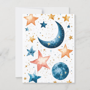 Celestial Dreams Watercolor Vykort