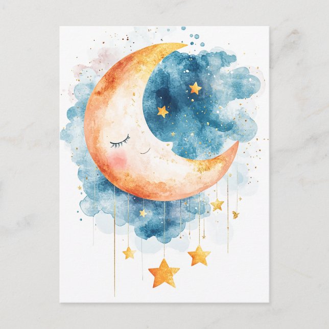 Celestial Dreams Watercolor Vykort (Framsida)