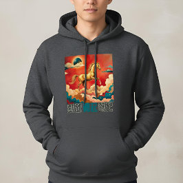 Celestial Dreamscape | Anpassat år för hästen Hoodie