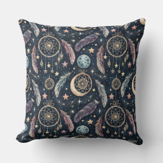 Celestial Drömfångare & Stjärnklar Natt Konst Möns Kudde