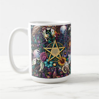 Celestial Drömmare Mystisk Design Pagan och Natur Kaffemugg