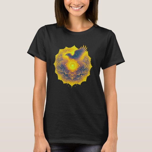 Celestial Eagle Mandala Spiritual Energy T Shirt (Framsida)