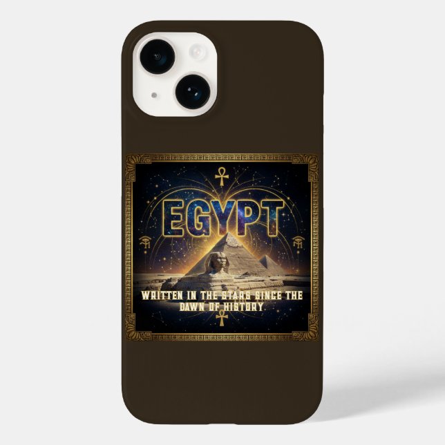 Celestial Egypt Sfinkspyramider Galaxy Affisch (Baksida)