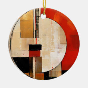 Celestial Elegance: Abstrakt Exploration in Beige Julgransprydnad Keramik