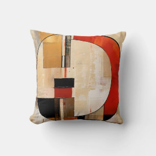 Celestial Elegance: Abstrakt Exploration in Beige Kudde