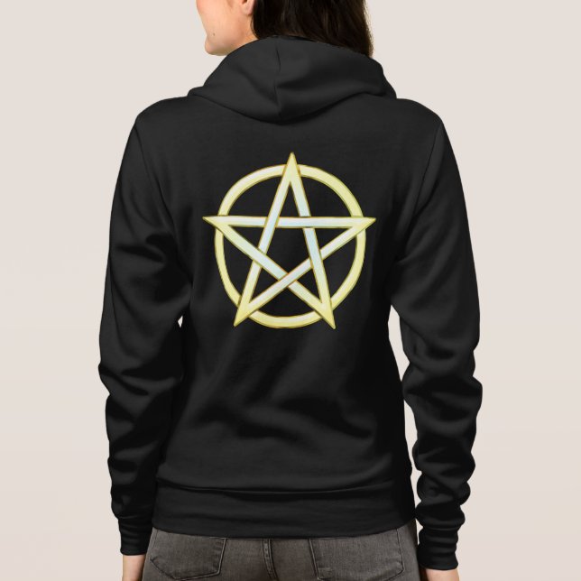 Celestial Elegance: Pearl Pentagram T Shirt (Baksida)