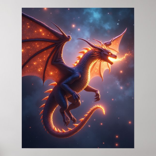 Celestial Ember Dragon Poster (Framsidan)