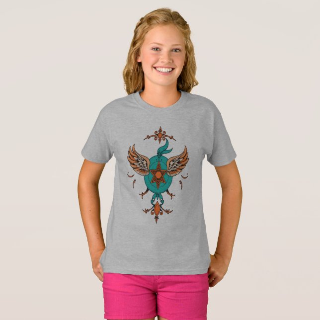 Celestial Emblem - Vingar av gudomlighet T Shirt (Hel framsida)
