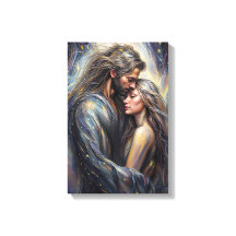 Celestial Embrace Romantic Starry Nght Art