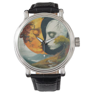 "Celestial Embrace: Sol & Måne Wrist Watch" Armbandsur