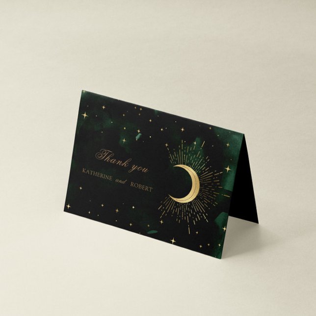 Celestial Emerald Guld Måne Tack för ditt kort (Skapare uppladdad)