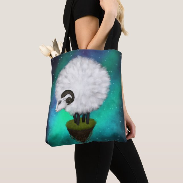 Celestial Ewe: Bete bland stjärnor Tygkasse (Närbild)