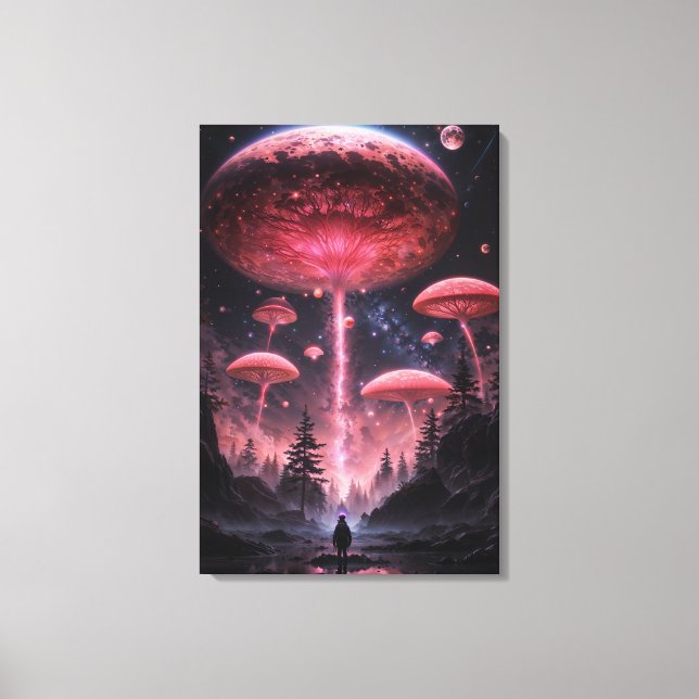 "Celestial Explorer: Journey bortom the Unknown" Canvastryck (Framsida)