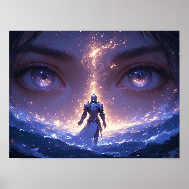 Celestial Eyes och den ensamma riddaren  Poster (Framsidan)